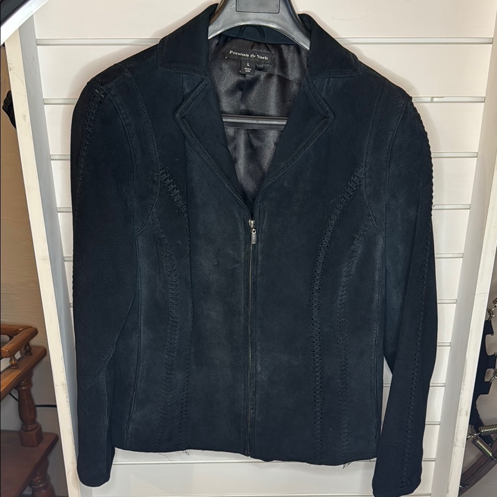 Preston & York Black Women's Suede Leather Jacket